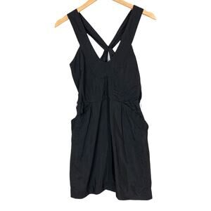 Mason Michelle Mason Black Twist Back Kangaroo Pocket Cocktail Sheath Dress 2 XS